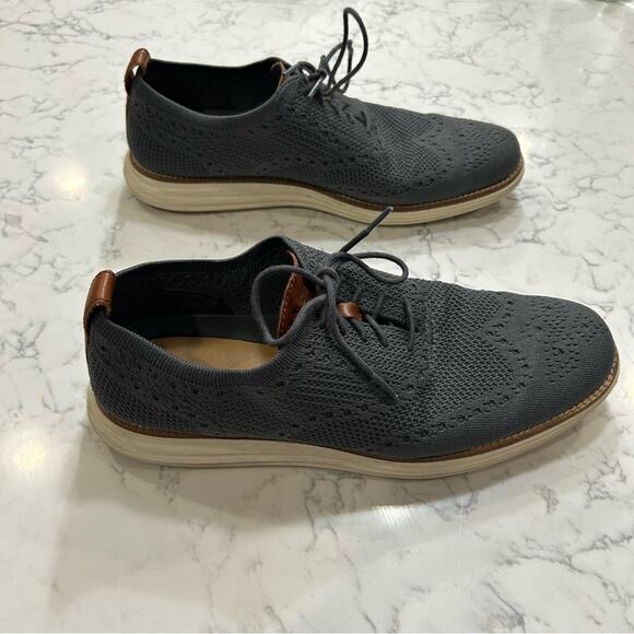 Cole Haan Original Grand Blue Gray Wingtip Oxford Men’s Shoe Size 10 - Picture 1 of 9